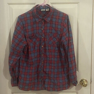 LL‎ Bean Women’s Medium Button Down Long Sleeve Plaid Shirt